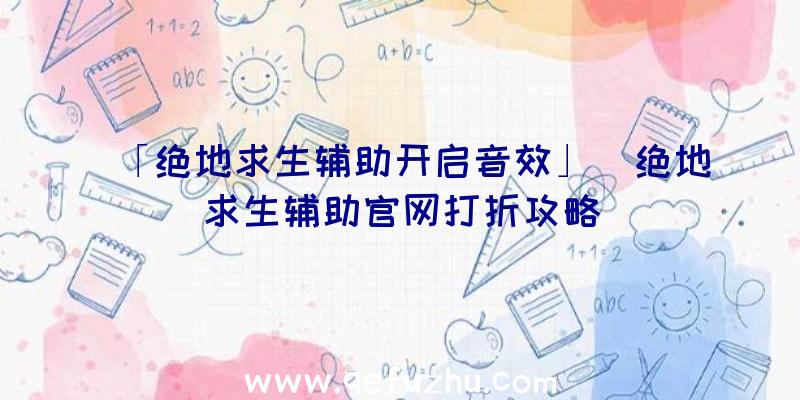 「绝地求生辅助开启音效」|绝地求生辅助官网打折攻略